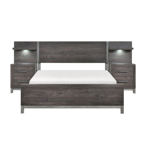 1577DG-1*WB 5pc Set Queen Wall Bed (QB+2NS+2NS-P) - 1577DG-1*WB