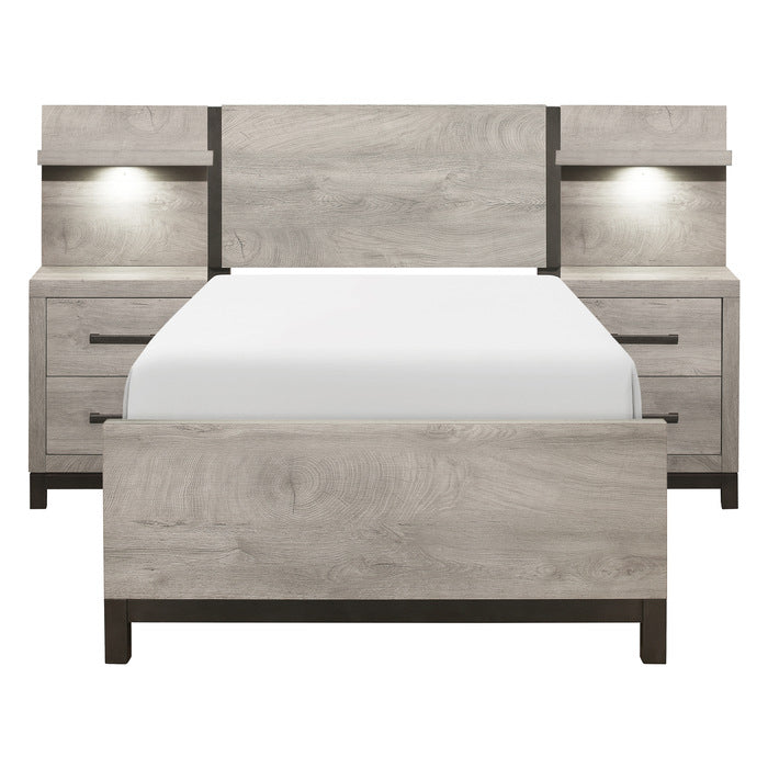 1577T-1*WB 5pc Set Twin Wall Bed (TB+2NS+2NS-P) - 1577T-1*WB