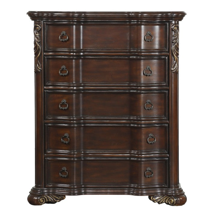 Royal Highlands 6 Piece Eastern King Bedroom Set In Rich Cherry 1603K-1Ek-6 | Homelegance
