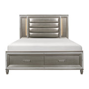 1616K-1CK* (3)California King Platform Bed with Footboard Storage, LED Lighting - 1616K-1CK*