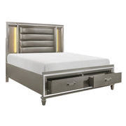 1616K-1CK* (3)California King Platform Bed with Footboard Storage, LED Lighting - 1616K-1CK*