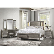 1616K-1EK* (3)Eastern King Platform Bed with Footboard Storage, LED Lighting - 1616K-1EK*