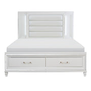 1616W-1* (3) Queen Platform Bed with LED Lighting and Footboard Storage - 1616W-1*