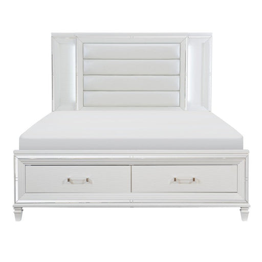 1616W-1* (3) Queen Platform Bed with LED Lighting and Footboard Storage - 1616W-1*