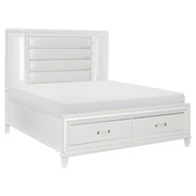 1616W-1* (3) Queen Platform Bed with LED Lighting and Footboard Storage - 1616W-1*