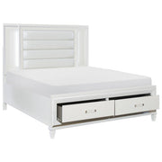 1616W-1* (3) Queen Platform Bed with LED Lighting and Footboard Storage - 1616W-1*