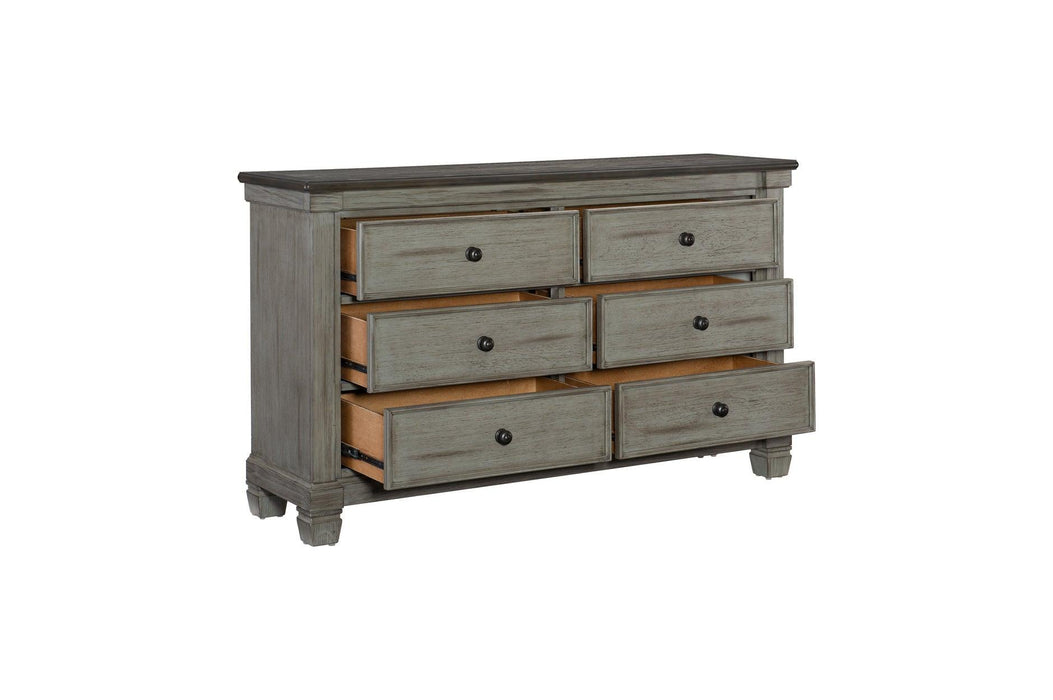 Weaver 6 Piece Queen Bedroom Set In Antique Gray 1626Gy-1-6Set | Homelegance