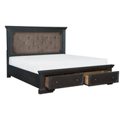 1647-1* (3)Queen Platform Bed with Footboard Storage - 1647-1*