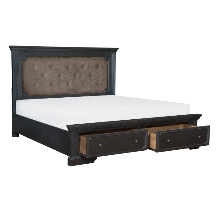 1647-1* (3)Queen Platform Bed with Footboard Storage - 1647-1*