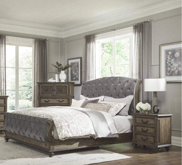 Rachelle 3 Piece Eastern King Bedroom Set In Gray 1693K-1Ek-3Set | Homelegance