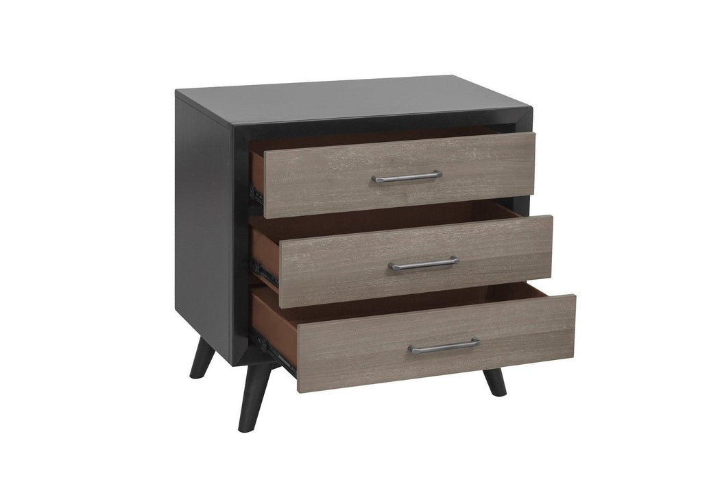 Raku 3 Piece Eastern King Platform Bedroom Set In Gray And Black 1711K-1Ek-3Set | Homelegance