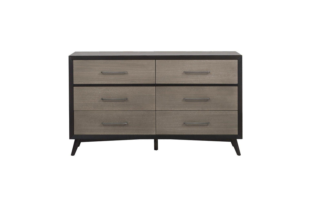 Raku 6 Piece Eastern King Platform Bedroom Set In Gray And Black 1711K-1Ek-6Set | Homelegance