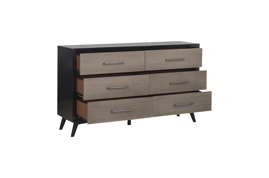 Raku 6 Piece Eastern King Platform Bedroom Set In Gray And Black 1711K-1Ek-6Set | Homelegance