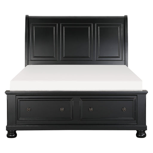 1714BK-1* (3)Queen Sleigh Platform Bed with Footboard Storage - 1714BK-1*