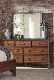 Holverson Brown Milk Crate 5 Piece Queen Sleigh Bedroom Set 1715-1-9 | Homelegance