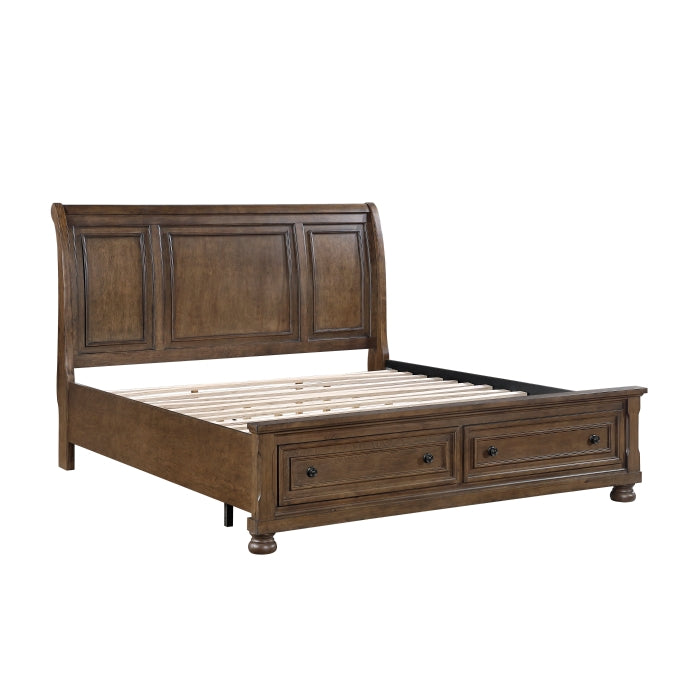 1718BR-1* (3) Queen Platform Bed with Footboard Storage - 1718BR-1*