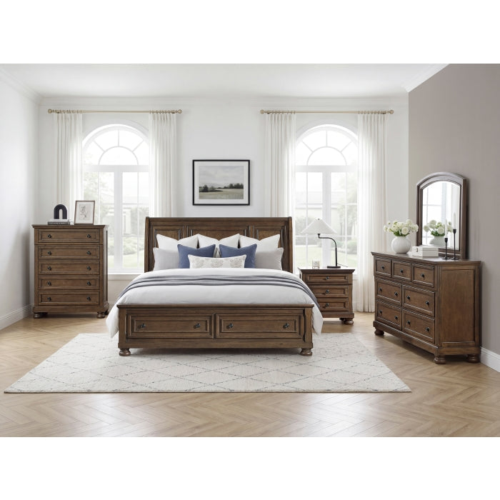 1718BR-1* (3) Queen Platform Bed with Footboard Storage - 1718BR-1*
