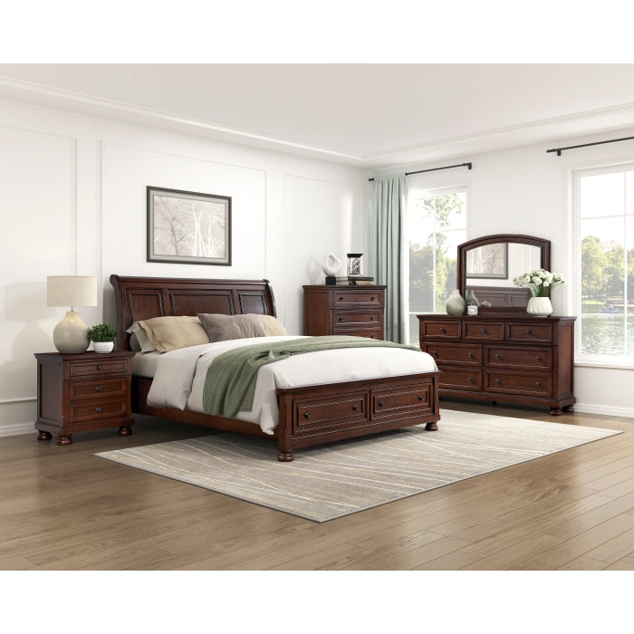 1718NC-1* (3) Queen Platform Bed with Footboard Storage - 1718NC-1*