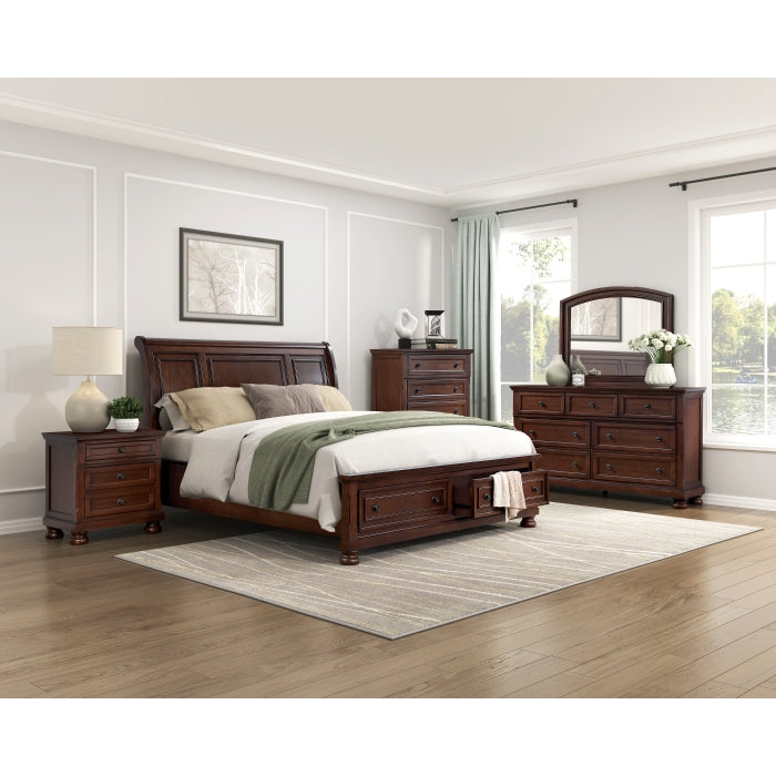 1718NC-1* (3) Queen Platform Bed with Footboard Storage - 1718NC-1*