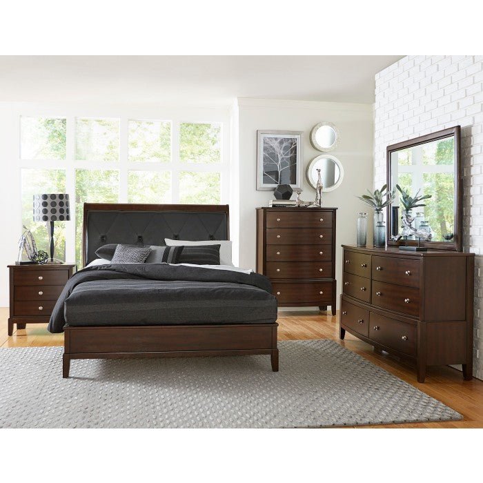 Cotterill Cherry Queen Panel Bed 1730-1 | Homelegance