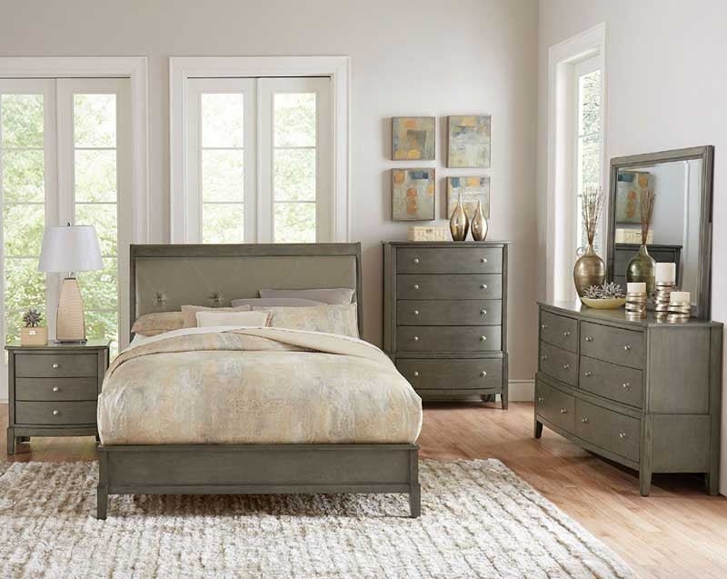 Cotterill Gray 6 Piece Queen Panel Bedroom Set 1730Gy-1-6 | Homelegance