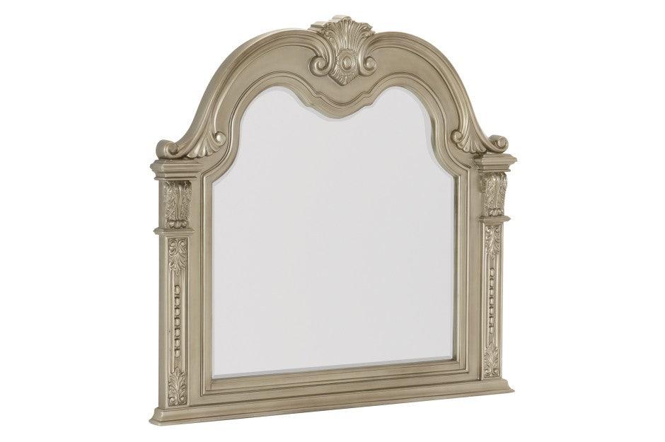 Cavalier Dresser And Mirror In Silver | Homelegance
