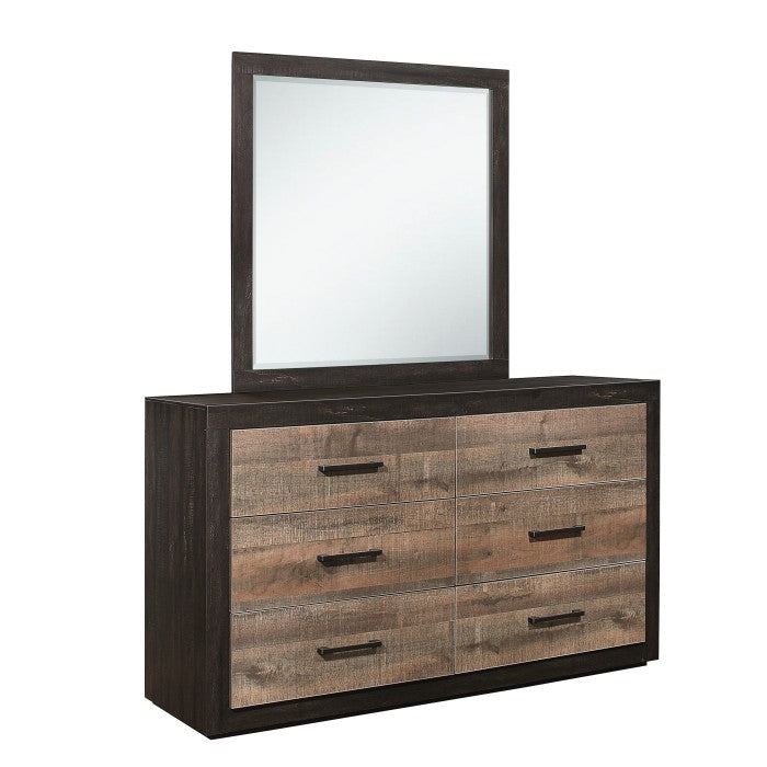 Miter Mahogany And Ebony 5 Piece Queen Platform Storage Bedroom Set 1762-1-9 | Homelegance