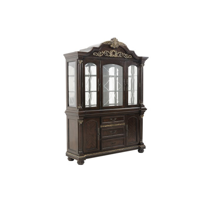 Russian Hill Warm Cherry 8 Piece Extendable Dining Room Set 1808-112-8 | Homelegance