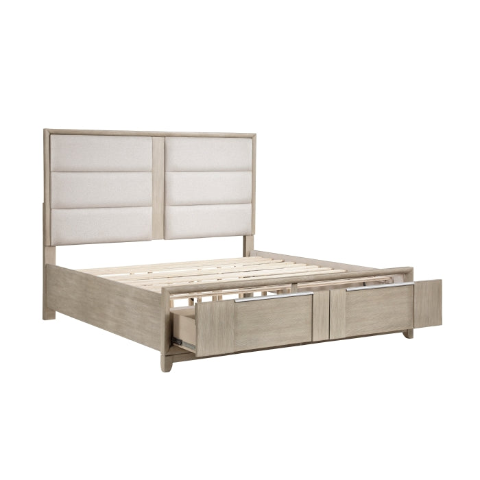 1820N-1* (3) Queen Platform Bed with Footboard Storage - 1820N-1*