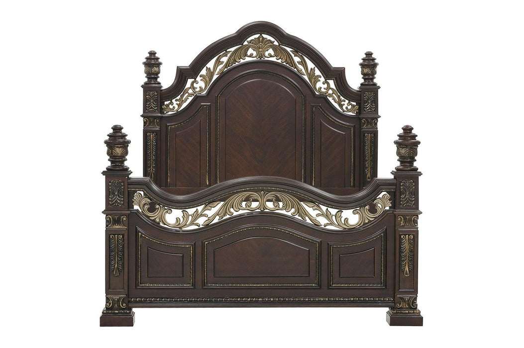 Catalonia 3 Piece Queen Bedroom Set In Dark Cherry 1824-1-3Set | Homelegance
