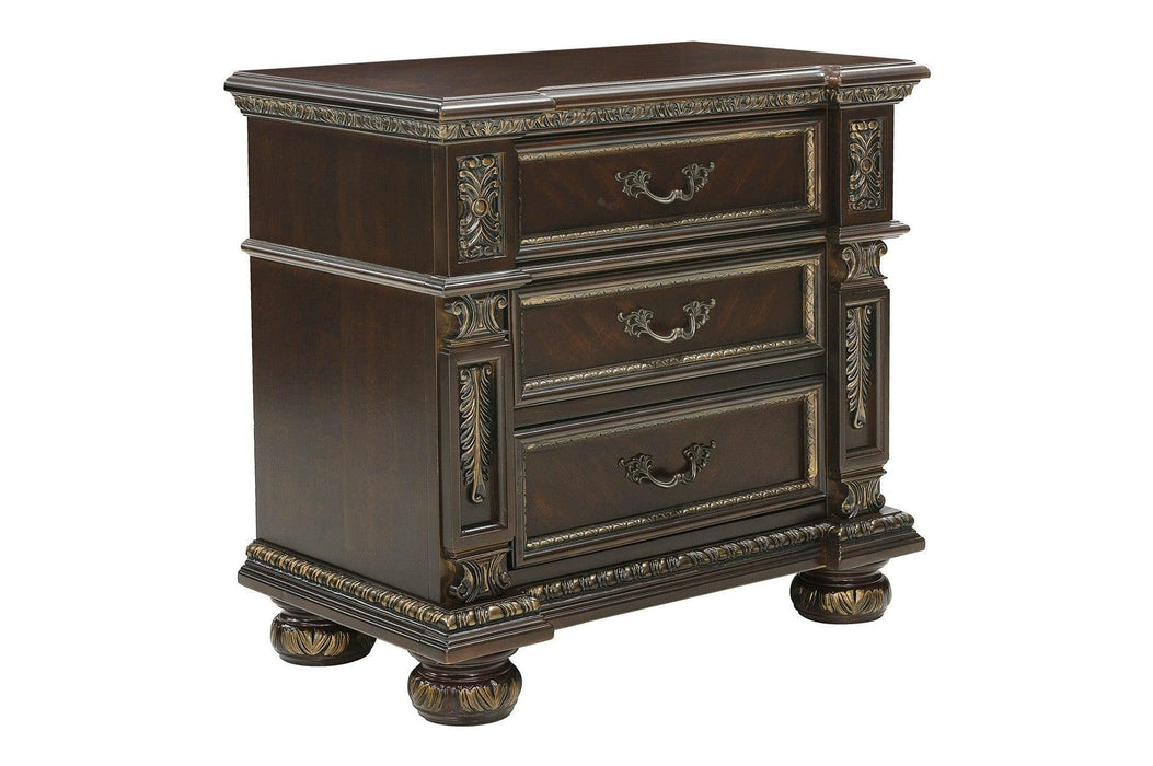 Catalonia 3 Piece Queen Bedroom Set In Dark Cherry 1824-1-3Set | Homelegance