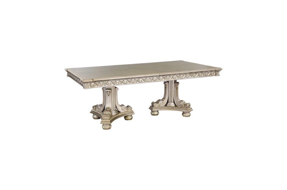 Catalonia Platinum Gold 9 Piece Dining Table Set 1824Pg-112-9Set | Homelegance