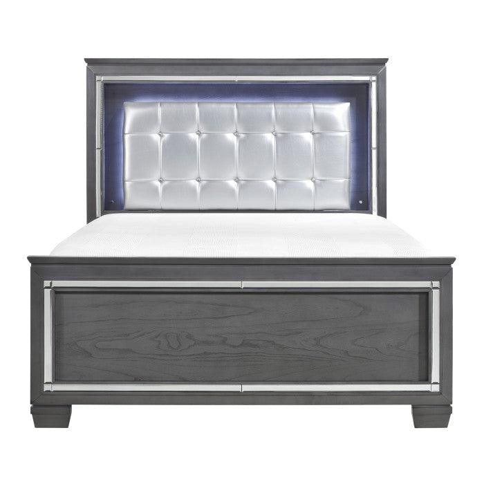 Allura Eastern King Bed Led Lighting In Grey 1916Kgy-1Ek | Homelegance