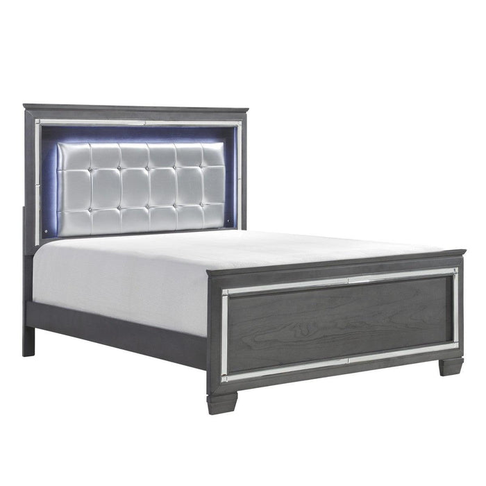 Allura 5 Piece Eastern King Bedroom Set In Grey 1916Kgy-1Ek-9 | Homelegance