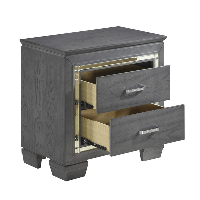 Allura 4 Piece Queen Bedroom Set In Grey 1916Gy-1-4 | Homelegance