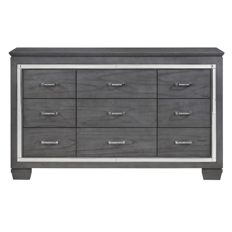 Allura Dresser With Mirror In Grey -1916Gy-5-6 | Homelegance