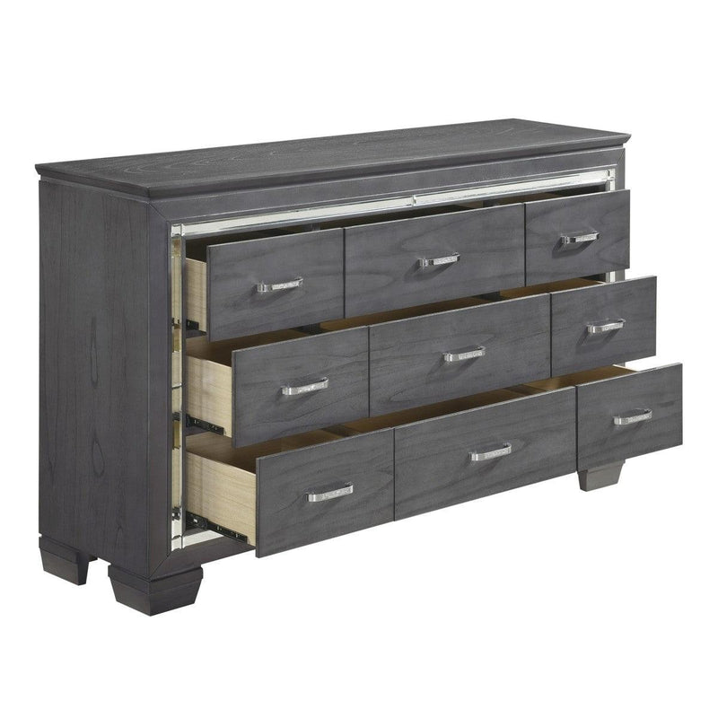 Allura Dresser With Mirror In Grey -1916Gy-5-6 | Homelegance