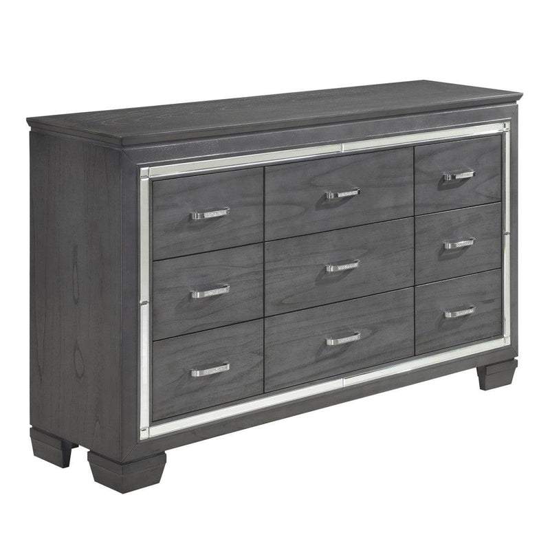 Allura Dresser With Mirror In Grey -1916Gy-5-6 | Homelegance