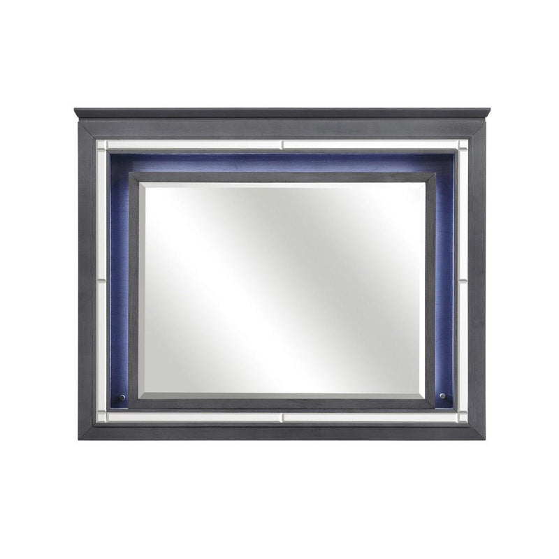 Allura Dresser With Mirror In Grey -1916Gy-5-6 | Homelegance
