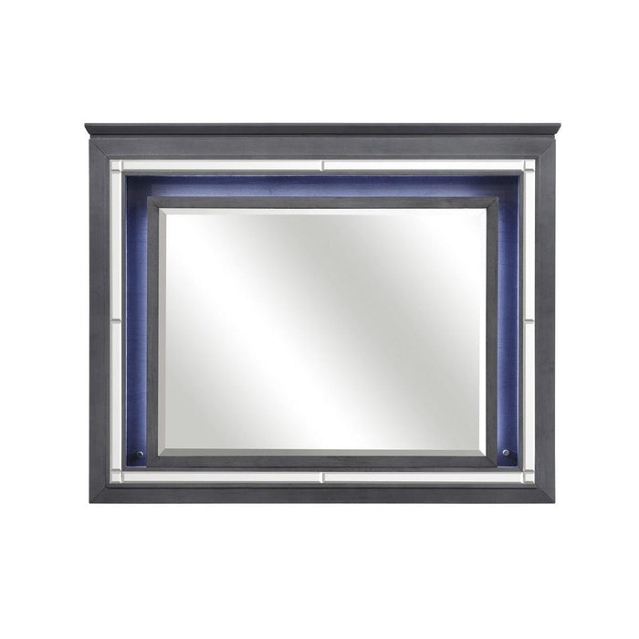 Allura Dresser With Mirror In Grey -1916Gy-5-6 | Homelegance