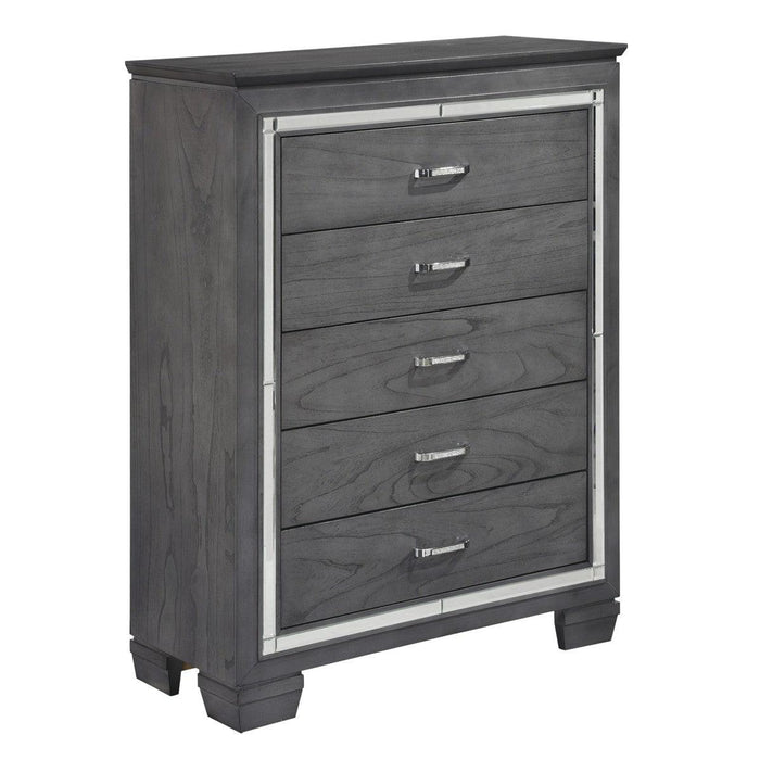 Allura 5 Piece Eastern King Bedroom Set In Grey 1916Kgy-1Ek-9 | Homelegance