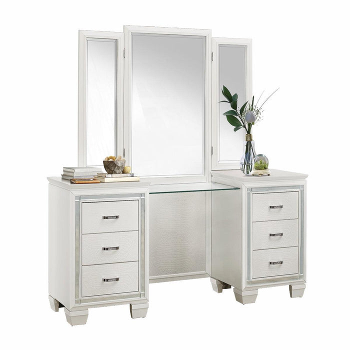 Allura Vanity Dresser With Mirror In White -1916W-15-14 | Homelegance