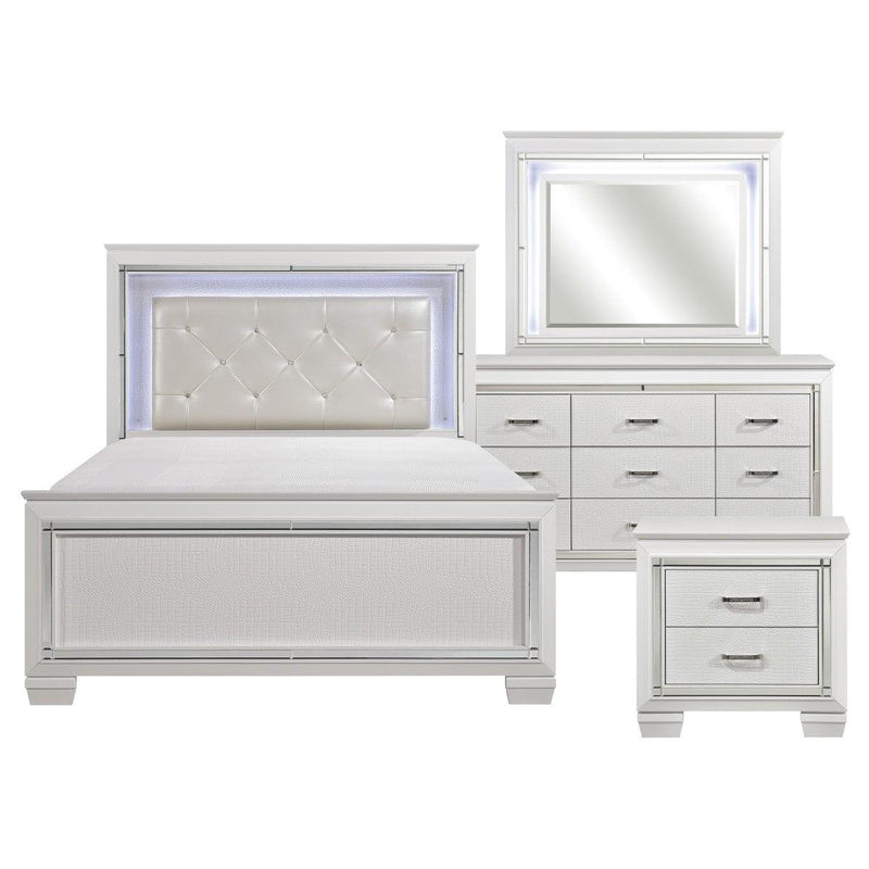 Allura 5 Piece Eastern King Bedroom Set In White 1916Kw-1Ek-5 | Homelegance