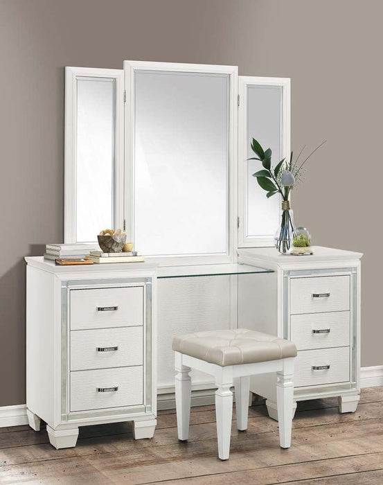 Allura Vanity Dresser With Mirror In White -1916W-15-14 | Homelegance
