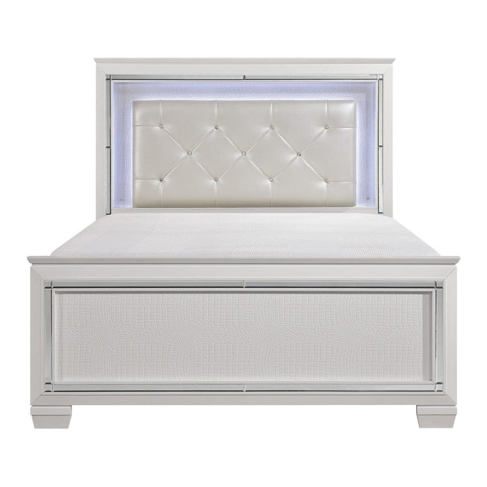 Allura 5 Piece Queen Bedroom Set In White 1916W-1-9 | Homelegance