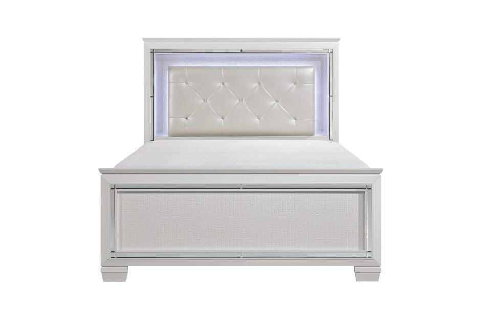 Allura 4 Piece White Queen Bedroom Set 1916-1-4W | Homelegance