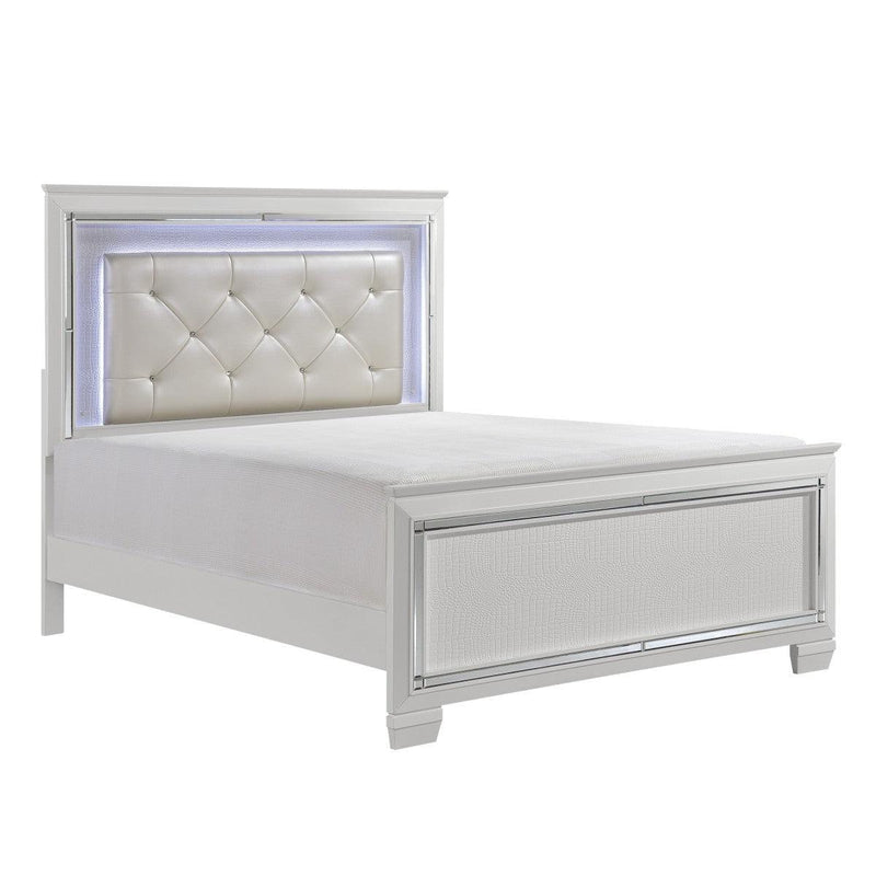 Allura 5 Piece Eastern King Bedroom Set In White 1916Kw-1Ek-5 | Homelegance
