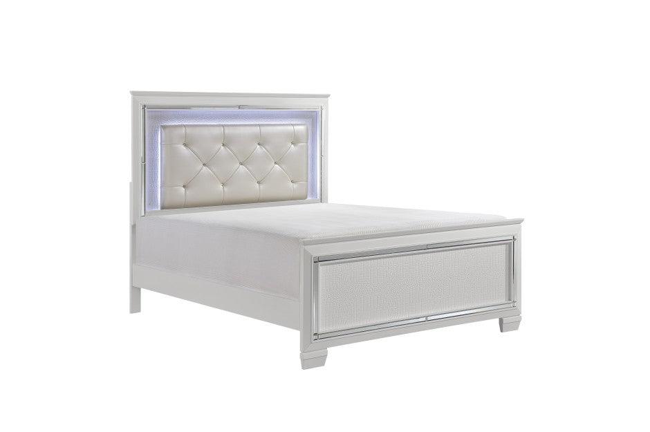 Allura 4 Piece White Queen Bedroom Set 1916-1-4W | Homelegance