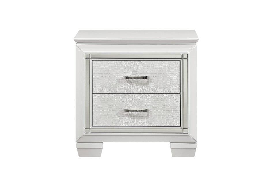 Allura 4 Piece White Queen Bedroom Set 1916-1-4W | Homelegance
