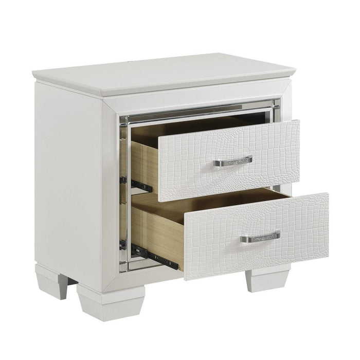 Allura 5 Piece Queen Bedroom Set In White 1916W-1-9 | Homelegance